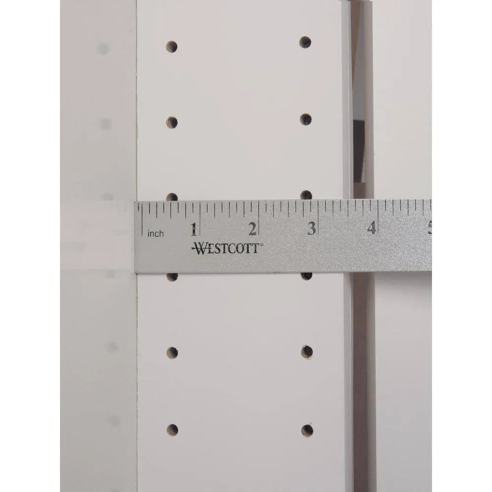 WG Wood Products 15.5 in. W x 35.5 in. H x 3.5 in. D Cutlass Raised Panel White Recessed Solid Wood Medicine Cabinet without Mirror, photo 7 of 8