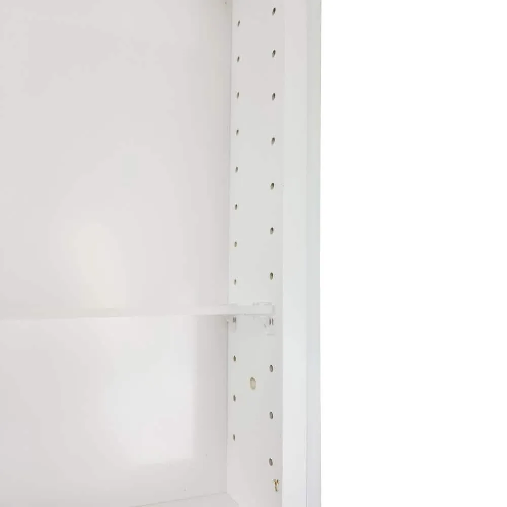 WG Wood Products 15.5 in. W x 71 in. H x 3.5 in. D Cutlass Raised Panel White Recessed Solid Wood Medicine Cabinet without Mirror, photo 9 of 9