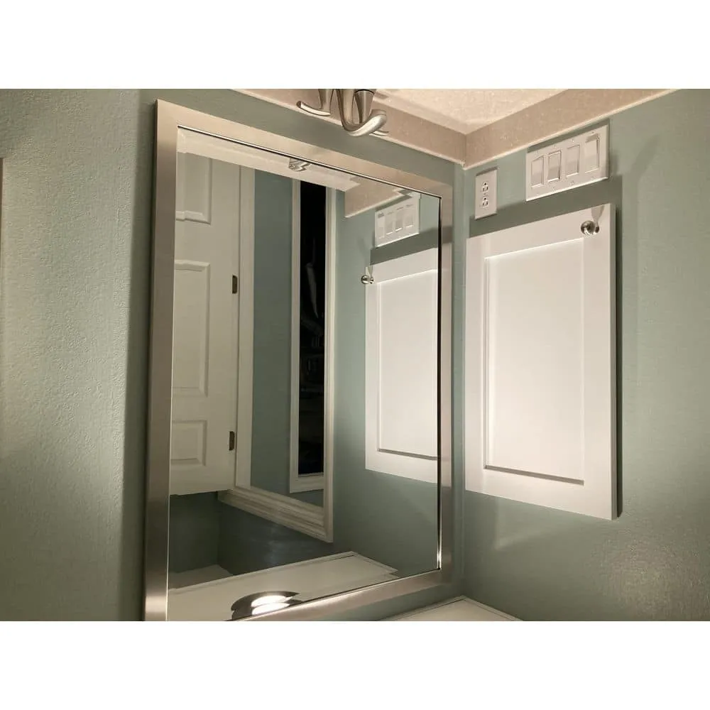 WG Wood Products Fieldstone Shaker 15.5 in. W x 23.5 in. H White Enamel Recessed Medicine Cabinet without Mirror Style Frameless, photo 10 of 10