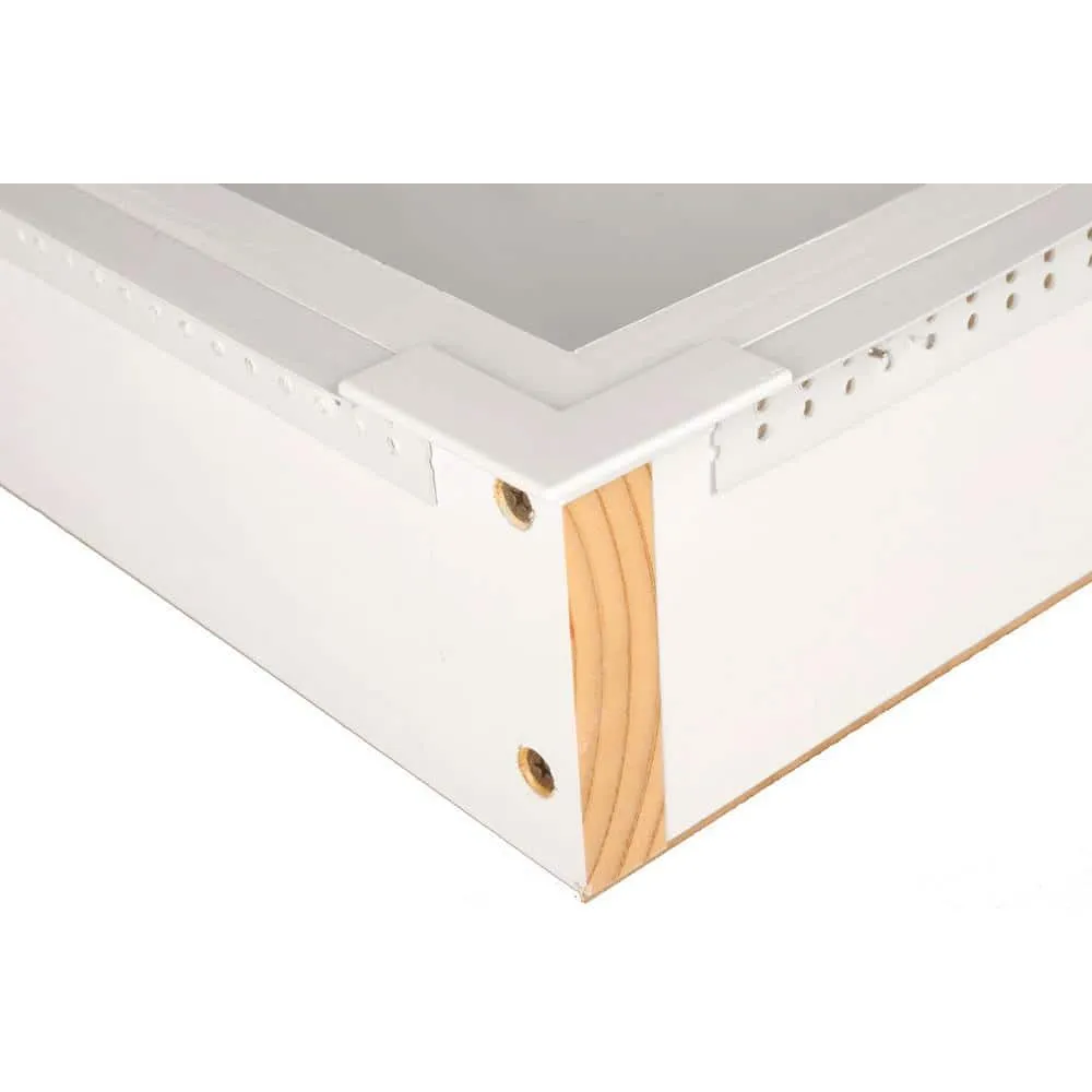 WG Wood Products 15.5 in. W x 65 in. H x 3.5 in. D Linwood Bead Panel White Recessed Solid Wood Medicine Cabinet without Mirror, photo 8 of 12