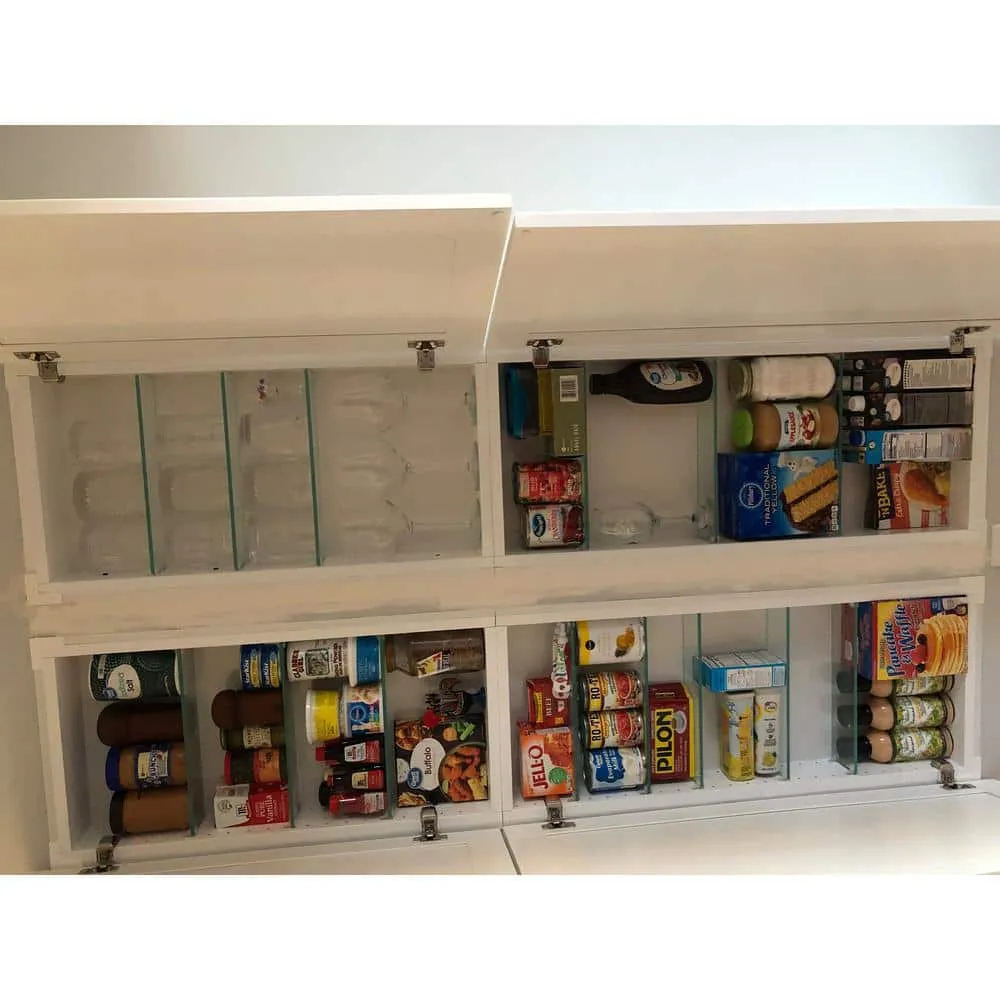 WG Wood Products 15.5 in. W x 65 in. H x 3.5 in. D Linwood Bead Panel White Recessed Solid Wood Medicine Cabinet without Mirror, photo 2 of 12