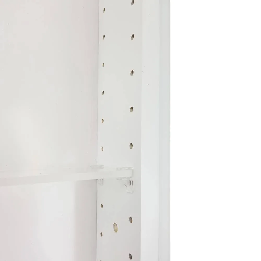 WG Wood Products 15.5 in. W x 65 in. H x 3.5 in. D Linwood Bead Panel White Recessed Solid Wood Medicine Cabinet without Mirror, photo 4 of 12