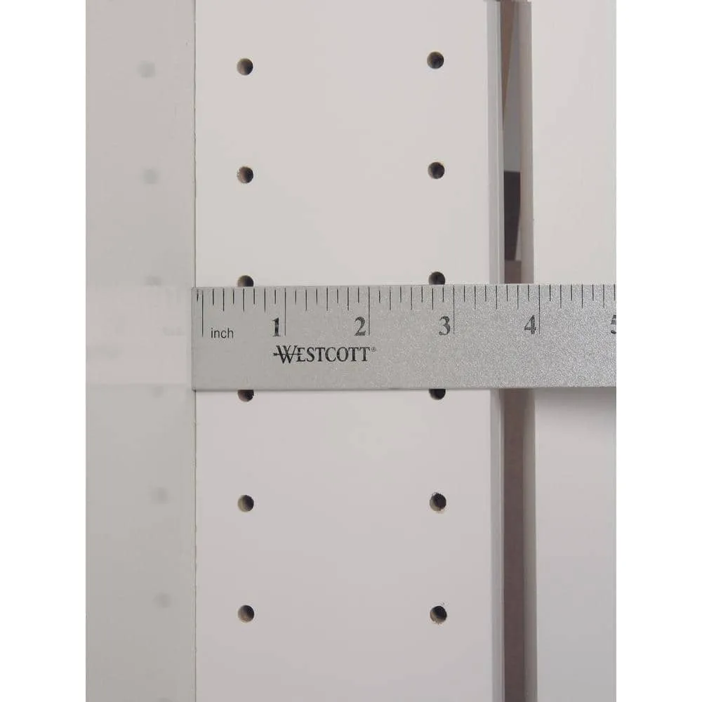 WG Wood Products 15.5 in. W x 65 in. H x 3.5 in. D Linwood Bead Panel White Recessed Solid Wood Medicine Cabinet without Mirror, photo 10 of 12