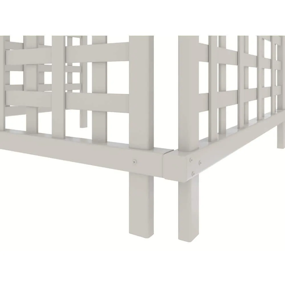 Enclo Privacy Screens Enclo Liberty Lattice 3.5 ft. x 3 ft. White Vinyl AC Screen Fence Panel, photo 6 of 9