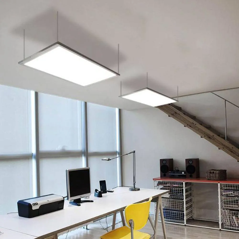eSenLite 2 ft. x 4 ft. Integrated LED Panel Light Troffer Backlit 6500LM 630W Equivalent White Dim CCT Color Changeable (8-PC), photo 9 of 10