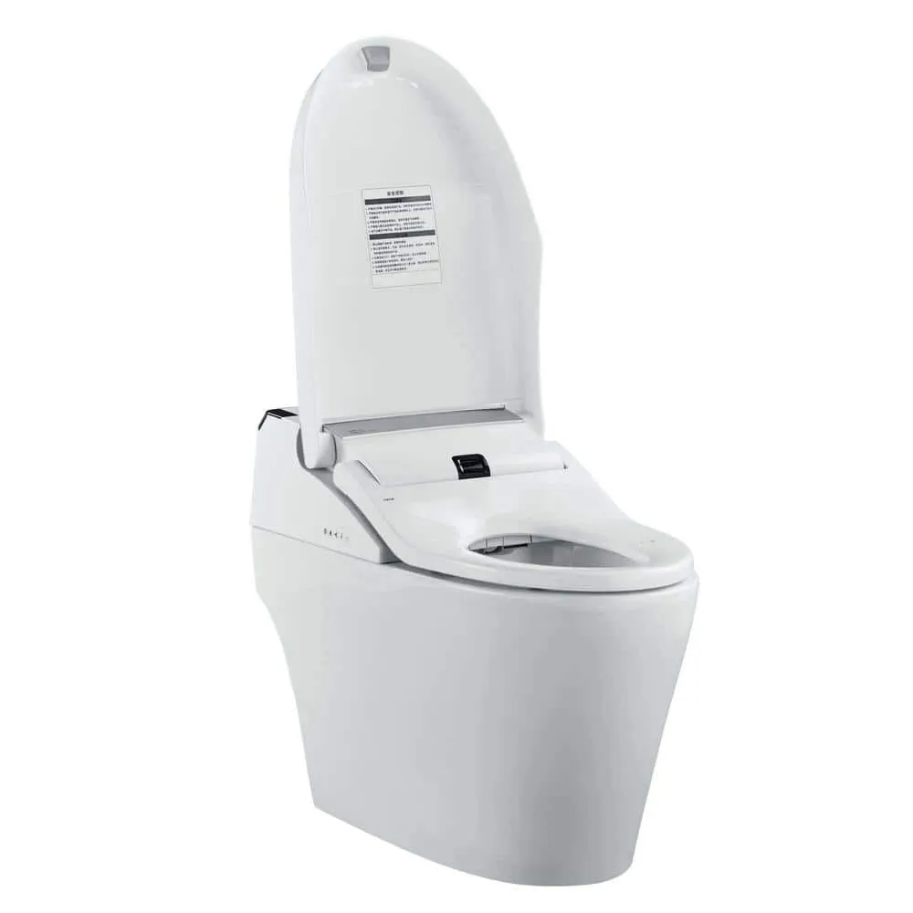 FINE FIXTURES Wave Dual Flush Elongated Toilet with Bidet Seat, White, photo 3 of 6