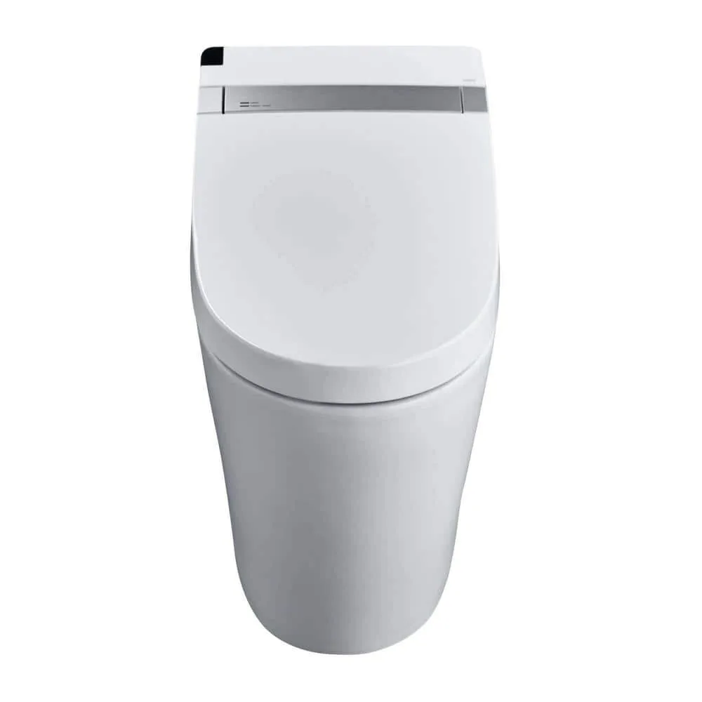 FINE FIXTURES Wave Dual Flush Elongated Toilet with Bidet Seat, White, photo 2 of 6