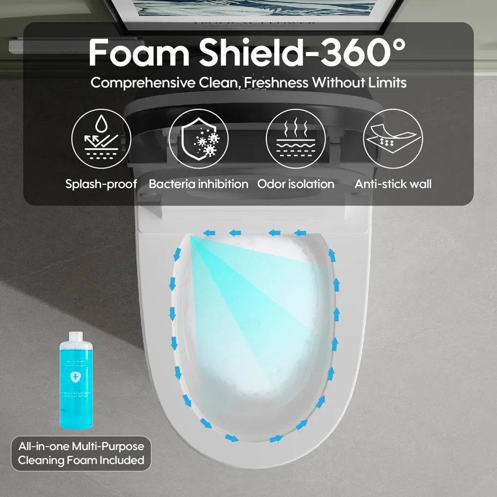 FORCLOVER 12-in-1 Dual Flush Smart Tank Elongated Toilet with Heated Seat & Dryer, photo 10 of 10
