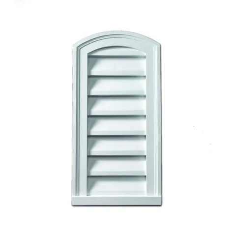 22 × 32 in Round Top White Polyurethane Weather-Resistant Gable Louver Vent