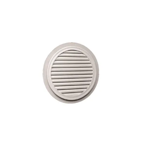 32 × 32 in Round White Polyurethane Weather-Resistant Gable Louver Vent
