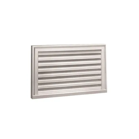 32 × 16 in Rectangular White Polyurethane Weather-Resistant Gable Louver Vent