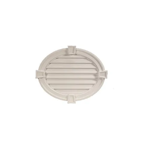 37.5 × 30 in Oval White Polyurethane Weather Resistant Gable Louver Vent