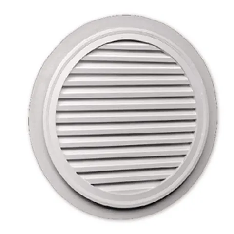 32 × 32 in Round White Polyurethane Weather-Resistant Gable Louver Vent