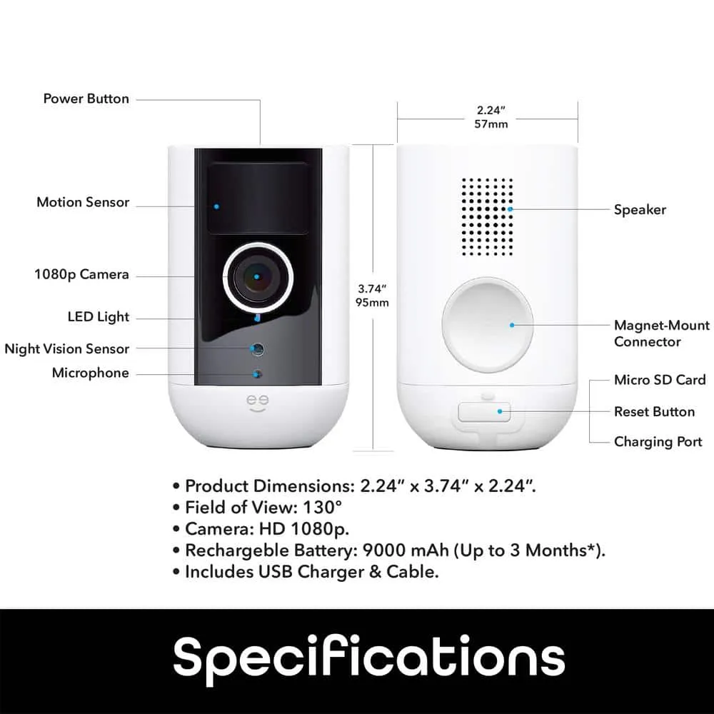 Geeni Freebird 1080p Outdoor WiFi Surveillance with Night Vision and Motion Detection Security Camera Compatible with Alexa, photo 4 of 9