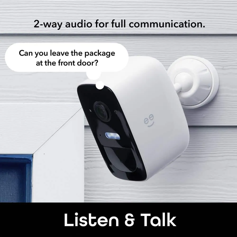 Geeni Freebird 2 Wireless Outdoor Smart Battery Operated Security Camera 2.4GHz Wi-Fi, Color Night Vision, 2 Way Talk, White, photo 7 of 7