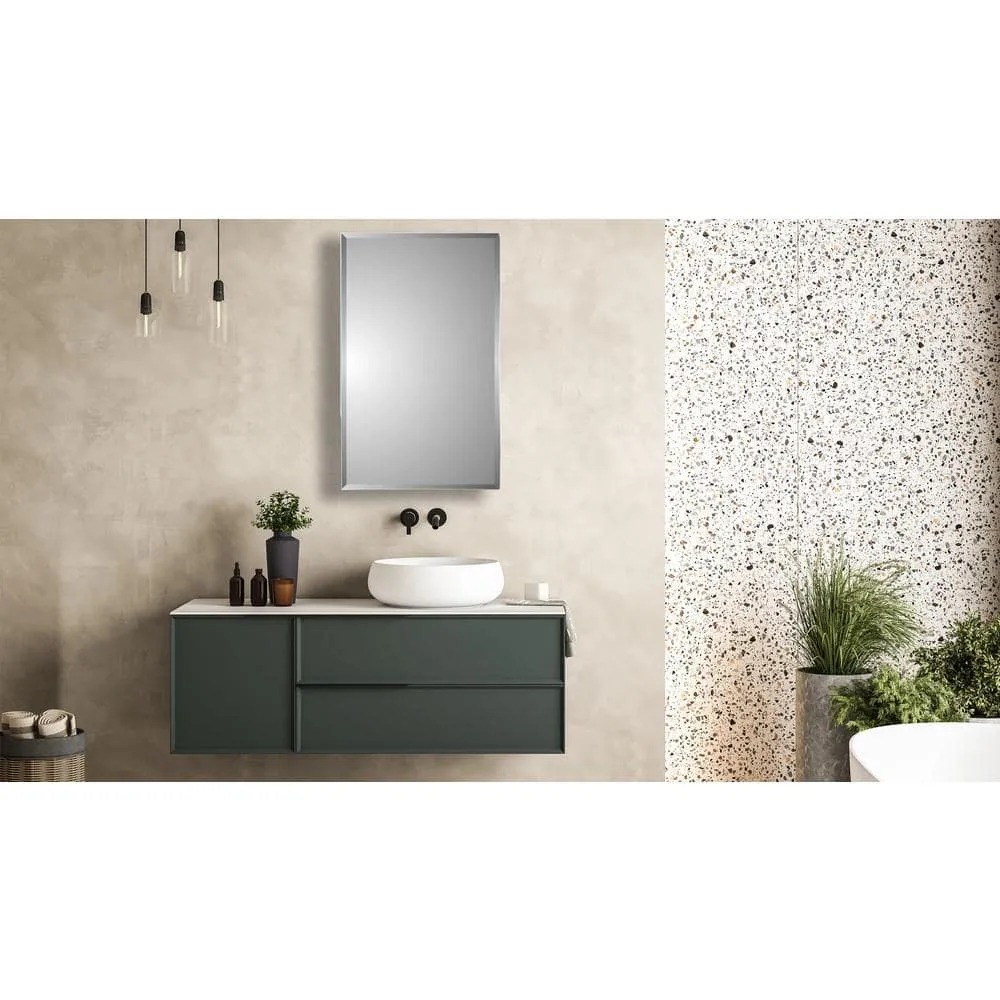 Glacier Bay Spacecab 16 in. x 26 in. x 3-1/2 in. Frameless Recessed 1-Door Medicine Cabinet with 6-Shelves and Beveled Edge Mirror, photo 2 of 5