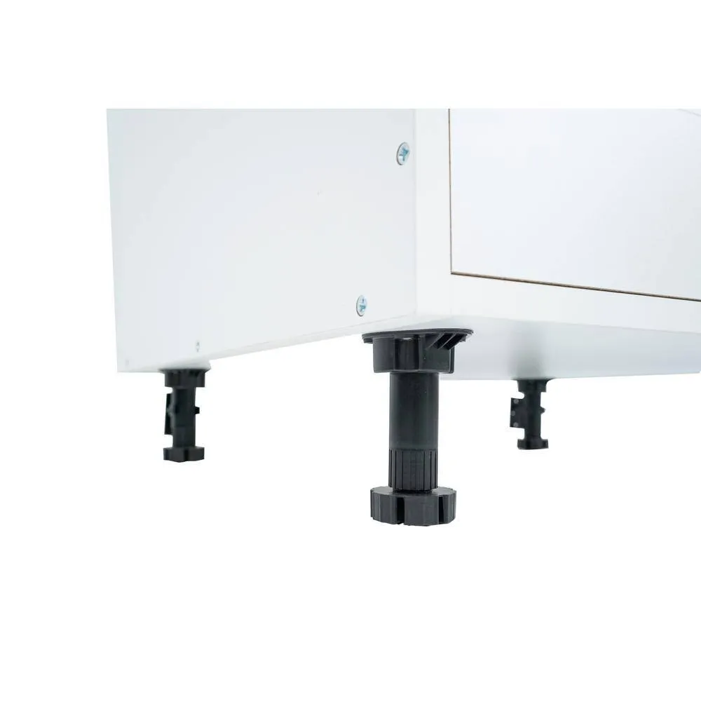 Cambridge Radiance 27 in. W x 24 in. D x 34.5 in. H Ready to Assemble Slab Base Kitchen Cabinet in White Gloss, photo 9 of 10