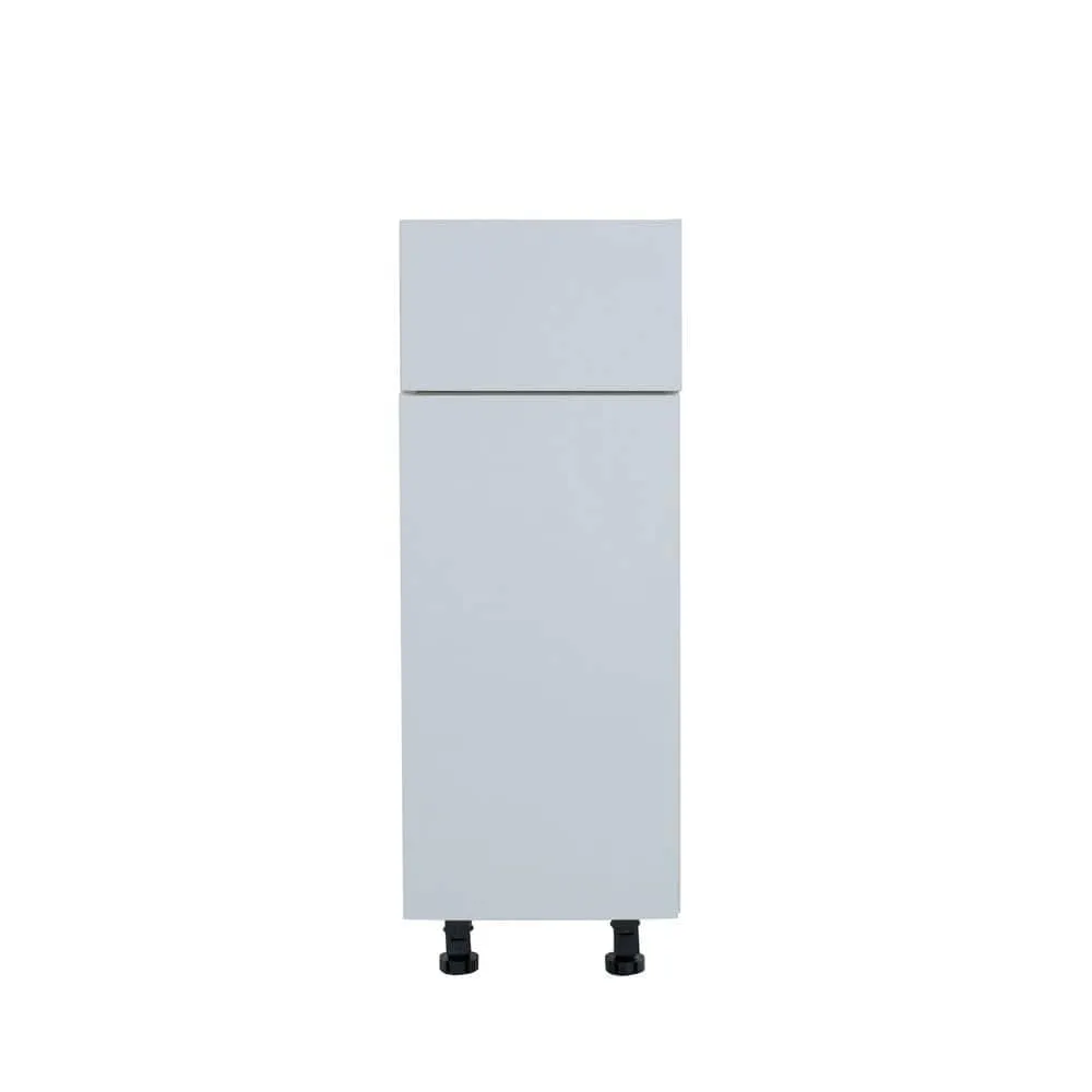 Cambridge Radiance 15 in. W x 24 in. D x 34.5 in. H Ready to Assemble Slab Base Kitchen Cabinet in White Gloss, photo 5 of 11