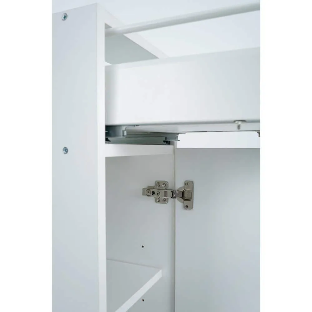 Cambridge Radiance 15 in. W x 24 in. D x 34.5 in. H Ready to Assemble Slab Base Kitchen Cabinet in White Gloss, photo 6 of 11
