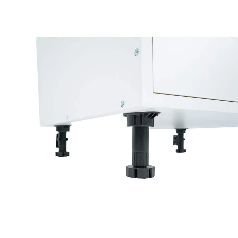 Cambridge Radiance 24 in. W x 24 in. D x 34.5 in. H Ready to Assemble Slab Base Kitchen Cabinet in White Gloss, photo 9 of 10