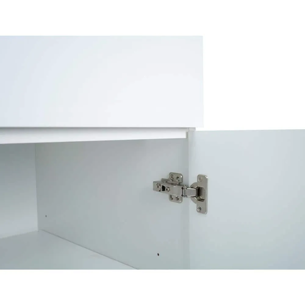 Cambridge Radiance 24 in. W x 24 in. D x 34.5 in. H Ready to Assemble Slab Base Kitchen Cabinet in White Gloss, photo 8 of 10