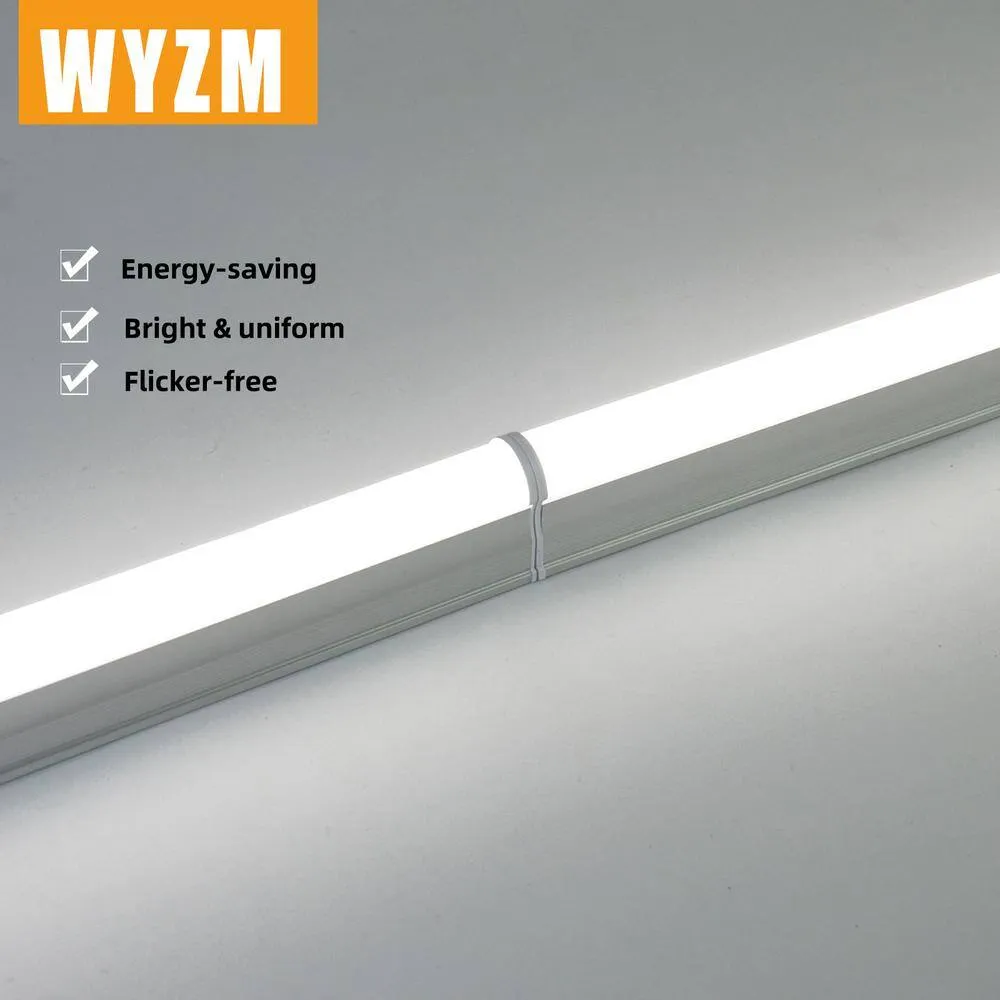 WYZM 4 ft. 80-Watt Equivalent LED T5 Shop Light 5000K Daylight,2200 Lumens,Linkable LED Shop Light(12-Pack), photo 11 of 11