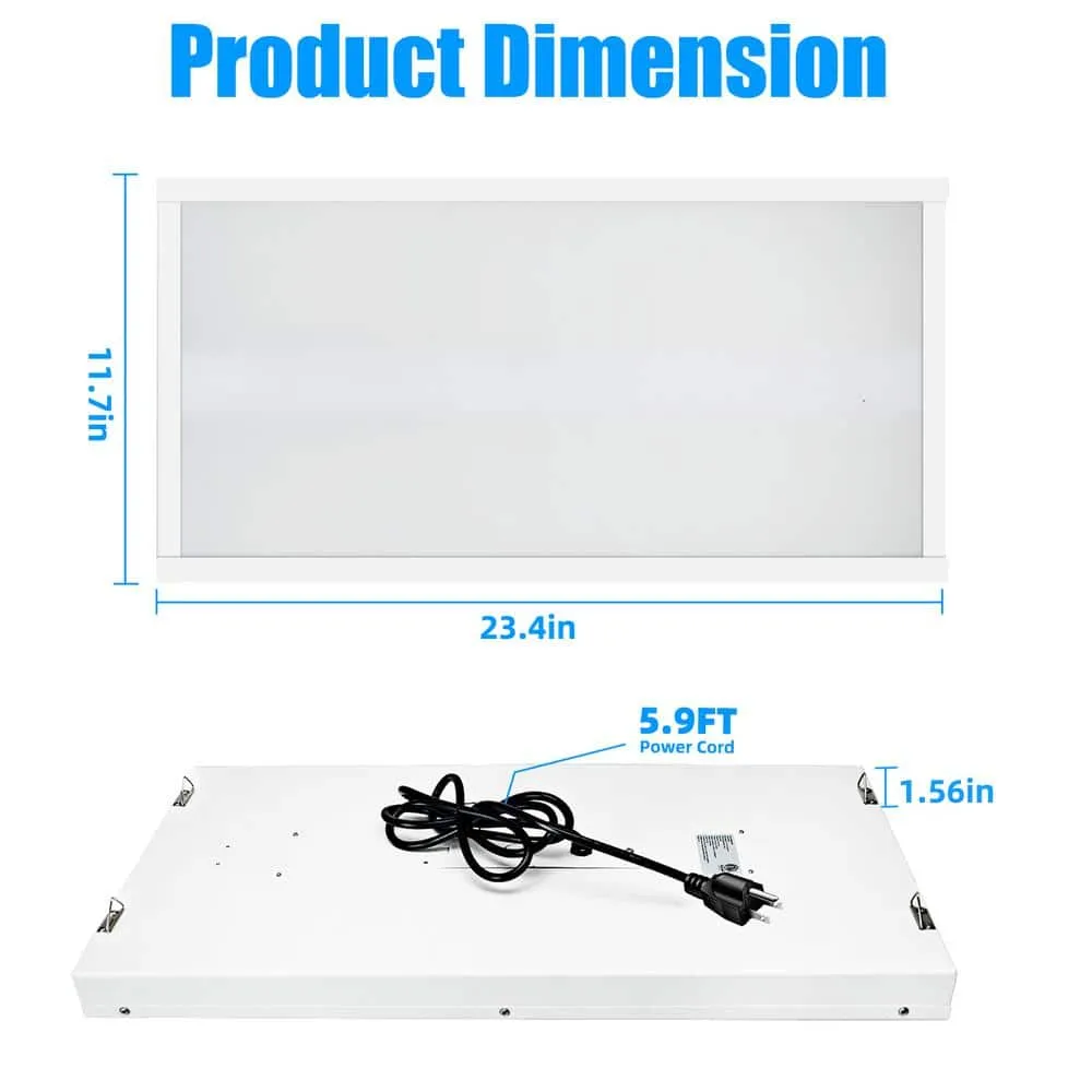 WYZM 2 ft. 400-Watt Equivalent Integrated LED White Shop High Bay Light with 16000 Lumens 5000K, photo 4 of 9