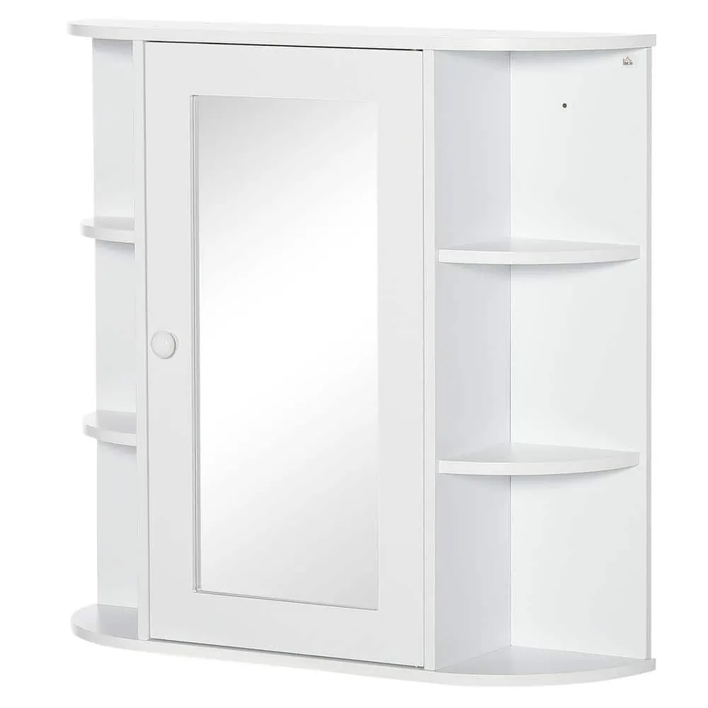HOMCOM 26 in. W x 24.75 in. H Rectangular Medicine Cabinet with Mirror, photo 2 of 6