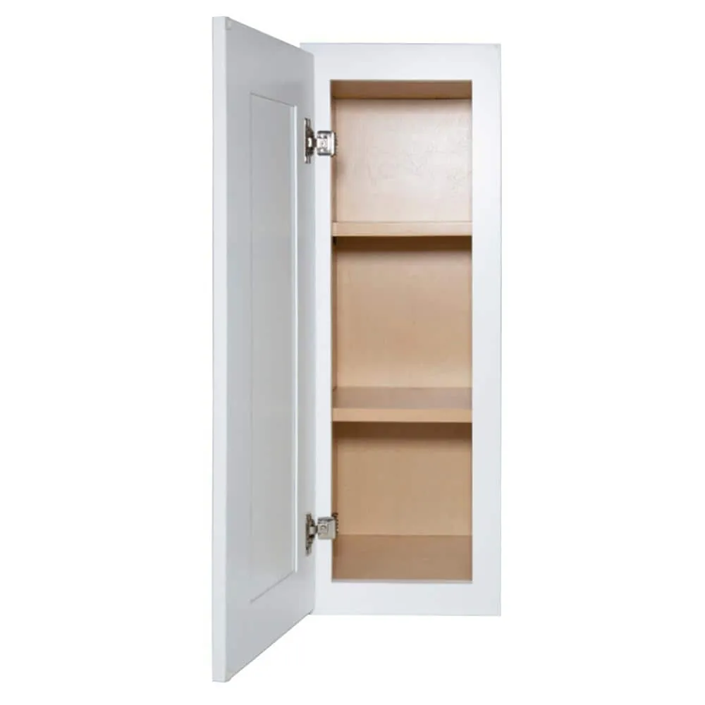 HOMEIBRO Newport Wall Cabinet White Shaker Style Plywood Stock 1-Door 12 in. W x 12 in. D x 30 in. H, photo 2 of 5