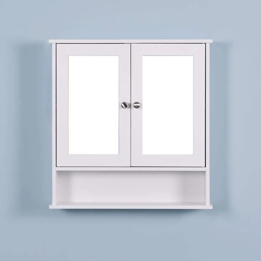 Hooseng 5.12 in. W x 22.8 in. H Rectangular MDF Medicine Cabinet with Mirror and 2-doors, photo 2 of 7