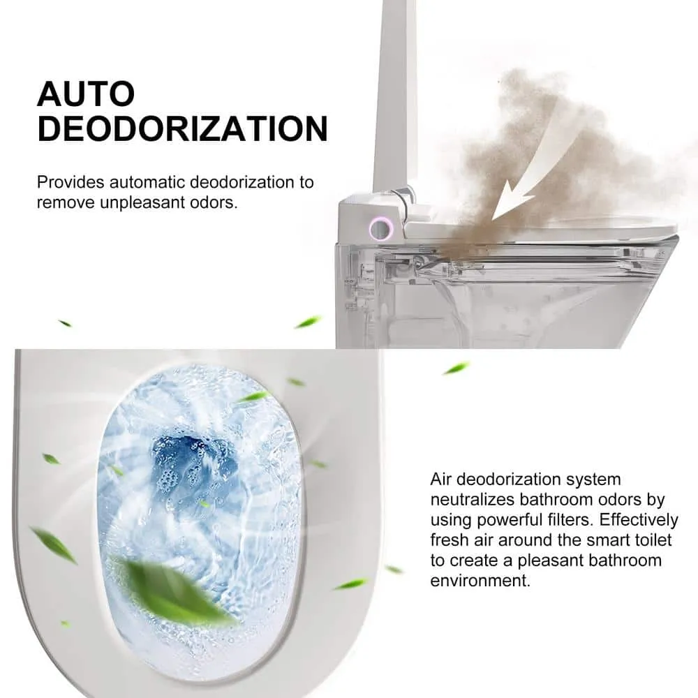 HOROW Wall Hung Elongated Smart Toilet Bidet with Night Light and Heated Seat, photo 9 of 10