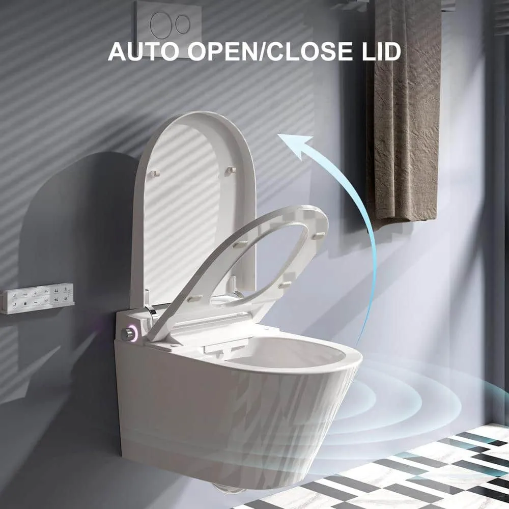HOROW Wall Hung Elongated Smart Toilet Bidet with Night Light and Heated Seat, photo 6 of 10