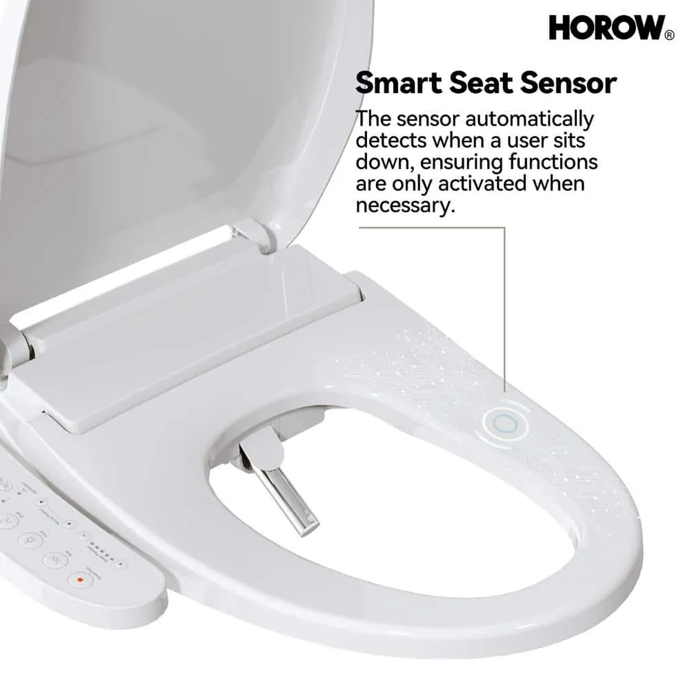 HOROW 1-piece Dual Flush Elongated ADA Toilet with Smart Bidet Seat - Brushed Gold, photo 9 of 10