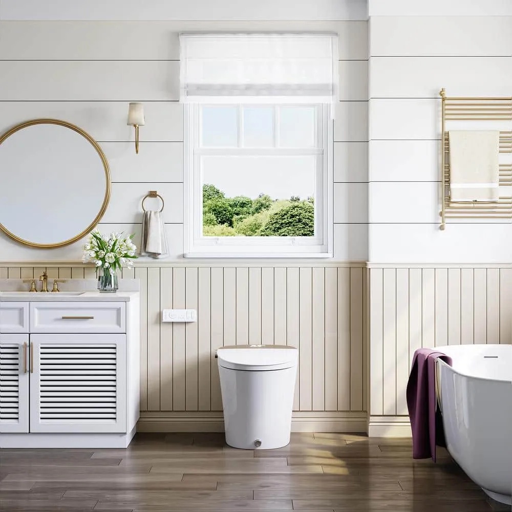 HOROW Elongated Smart Bidet Toilet with Rose Gold Backlid - Model HR-Y9, photo 2 of 10