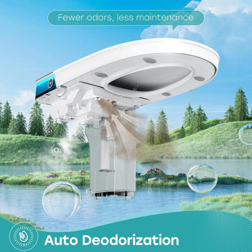 HOROW Elongated Smart Toilet Bidet 1.1 GPF with Built-in Tank, Warm Water, Night Light, Remote, photo 10 of 10