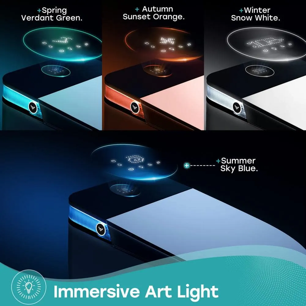 HOROW Elongated Smart Toilet Bidet 1.1 GPF with Built-in Tank, Warm Water, Night Light, Remote, photo 2 of 10
