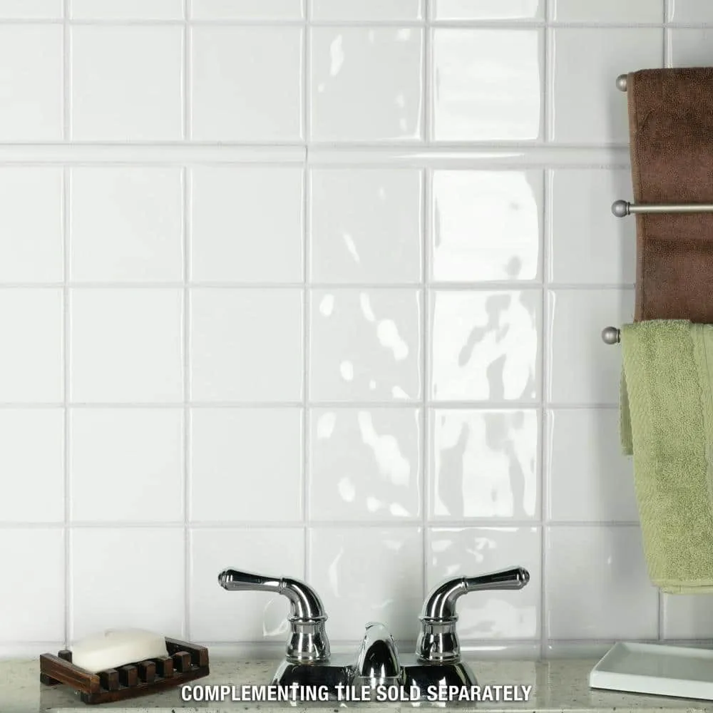 Merola Tile Twist Square White Ice 11-3/4 in. x 11-3/4 in. Ceramic Mosaic (9.79 sq. ft. /Case), photo 3 of 8