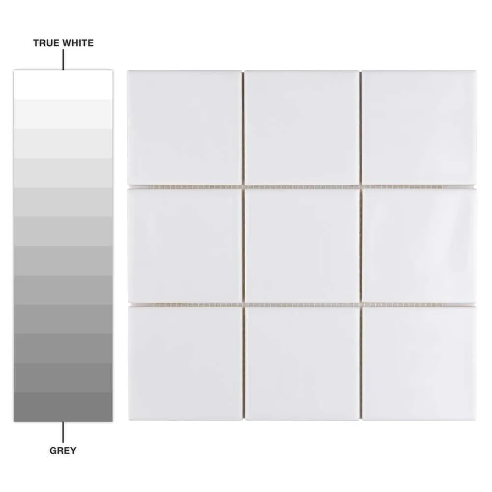 Merola Tile Twist Square White Ice 11-3/4 in. x 11-3/4 in. Ceramic Mosaic (9.79 sq. ft. /Case), photo 8 of 8