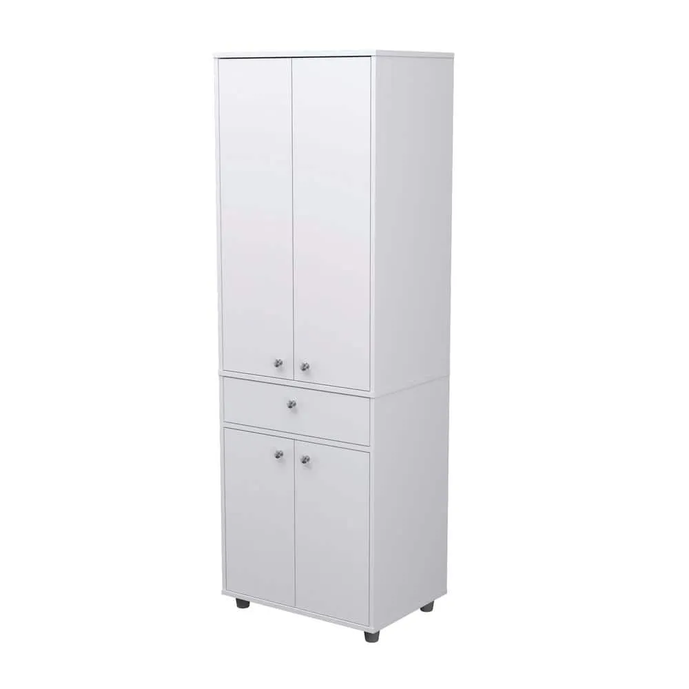 inval america LLC 23.62 in. W x 17.17 in. D x 70.47 in. H Kitchen Storage Cabinet and Pantry in White, photo 3 of 9