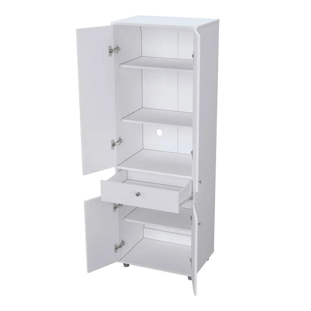 inval america LLC 23.62 in. W x 17.17 in. D x 70.47 in. H Kitchen Storage Cabinet and Pantry in White, photo 8 of 9