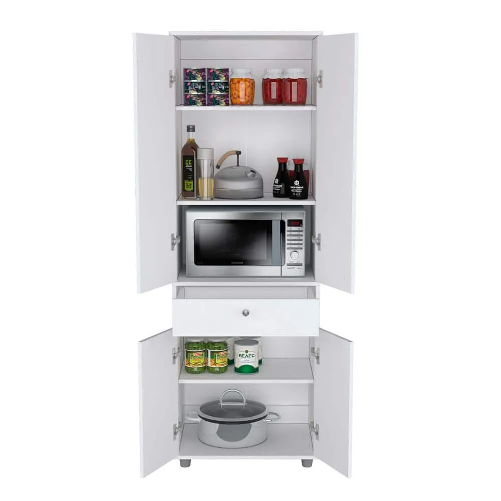 inval america LLC 23.62 in. W x 17.17 in. D x 70.47 in. H Kitchen Storage Cabinet and Pantry in White, photo 5 of 9