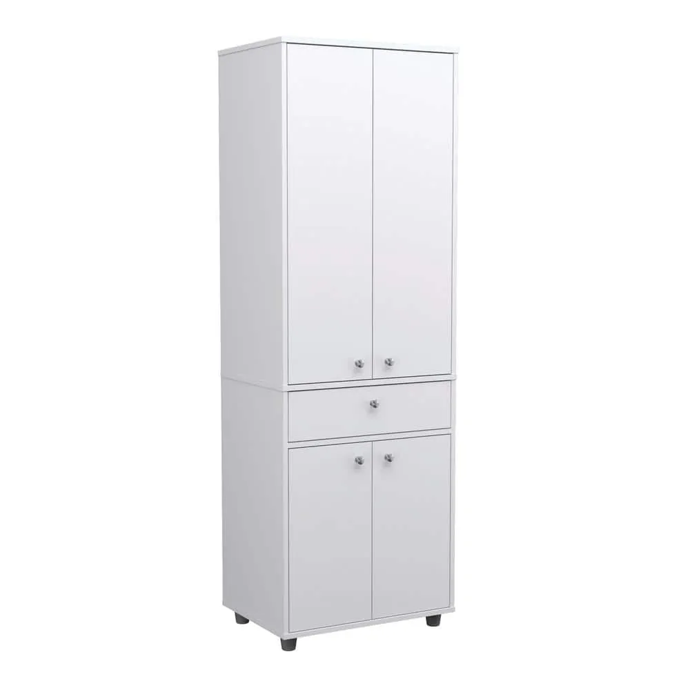 inval america LLC 23.62 in. W x 17.17 in. D x 70.47 in. H Kitchen Storage Cabinet and Pantry in White, photo 2 of 9