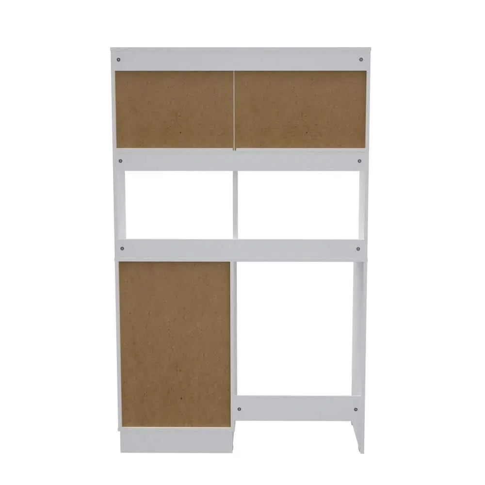 Inval Ready to Assemble 43.30 in. W x 70.60 in. H x 19 in. D Wood Breakroom Kitchenet Cabinet in White, photo 5 of 9