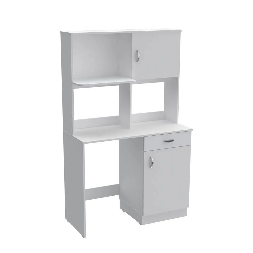 Inval Ready to Assemble 43.30 in. W x 70.60 in. H x 19 in. D Wood Breakroom Kitchenet Cabinet in White, photo 9 of 9