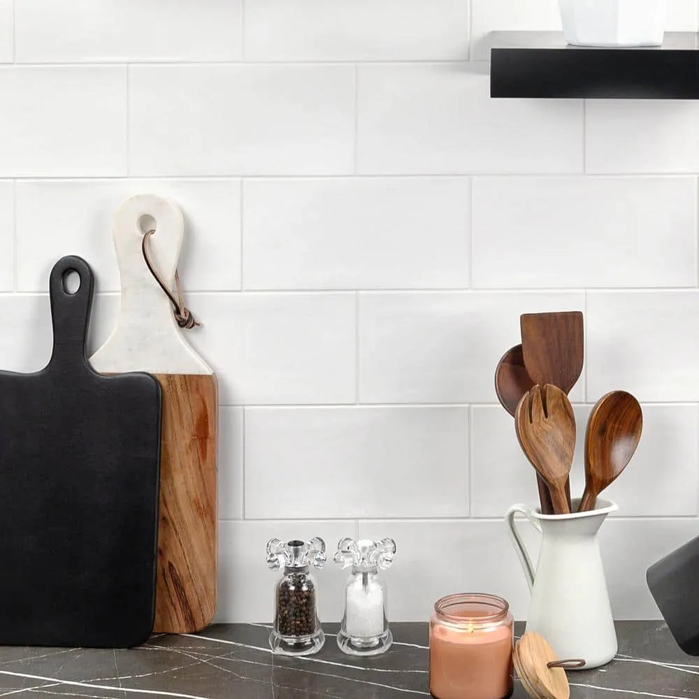 Ivy Hill Tile Barbados White 5 in. x 10 in. 9 mm Polished Ceramic Wall Tile (30 Pieces, 9.9 sq. ft. per Box), photo 2 of 7