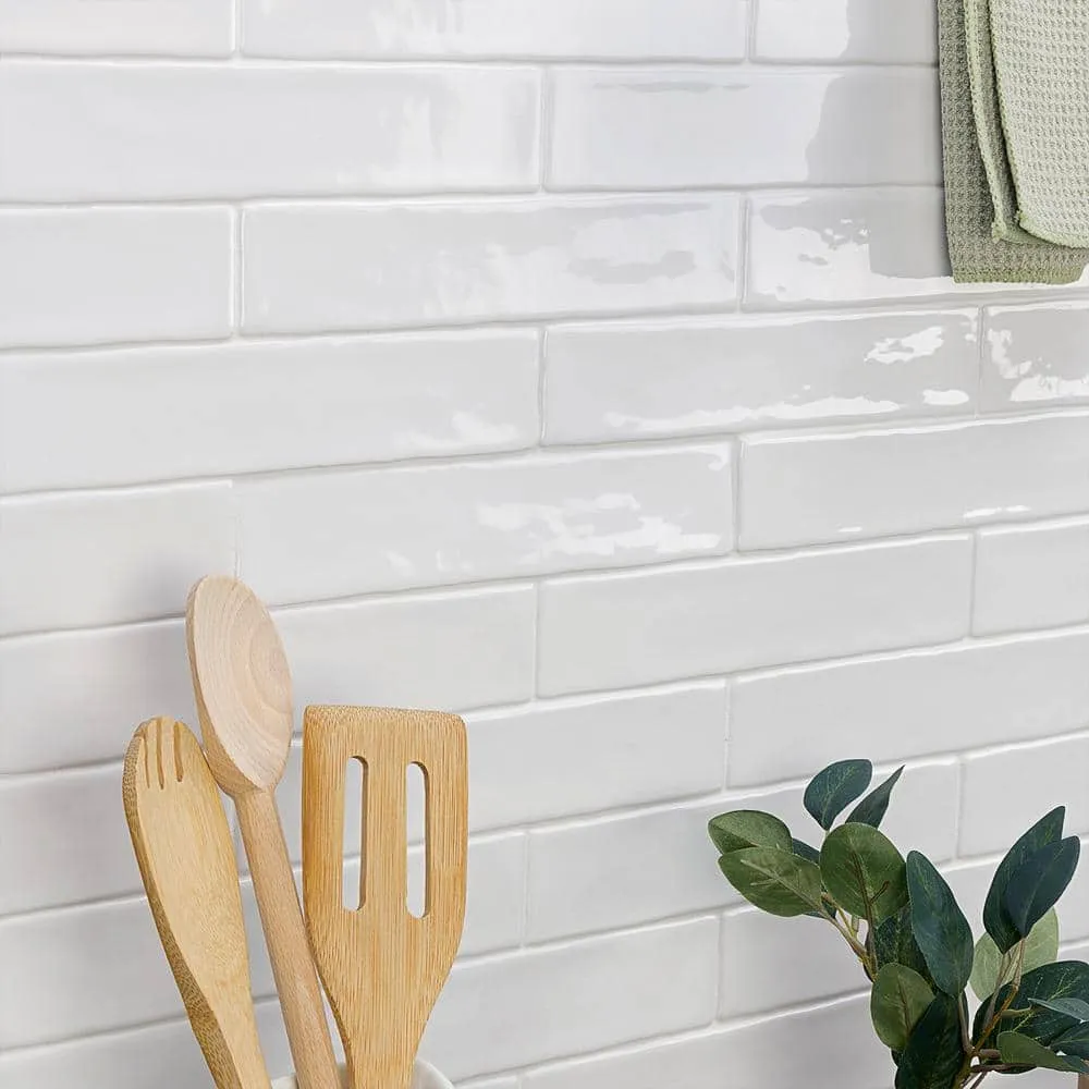 Ivy Hill Tile Newport White 2 in. x 10 in. x 11mm Polished Ceramic Subway Wall Tile (40 Pieces, 5.38 sq. ft. per Box), photo 2 of 8