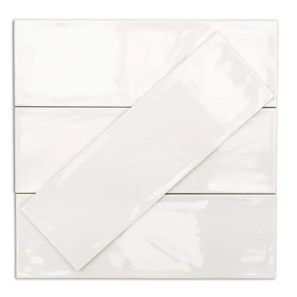 Ivy Hill Tile Pier White 4 in. x 12 in. 6 mm Polished Ceramic Subway Wall Tile (33-Piece, 10.76 sq. ft./Box), photo 4 of 8