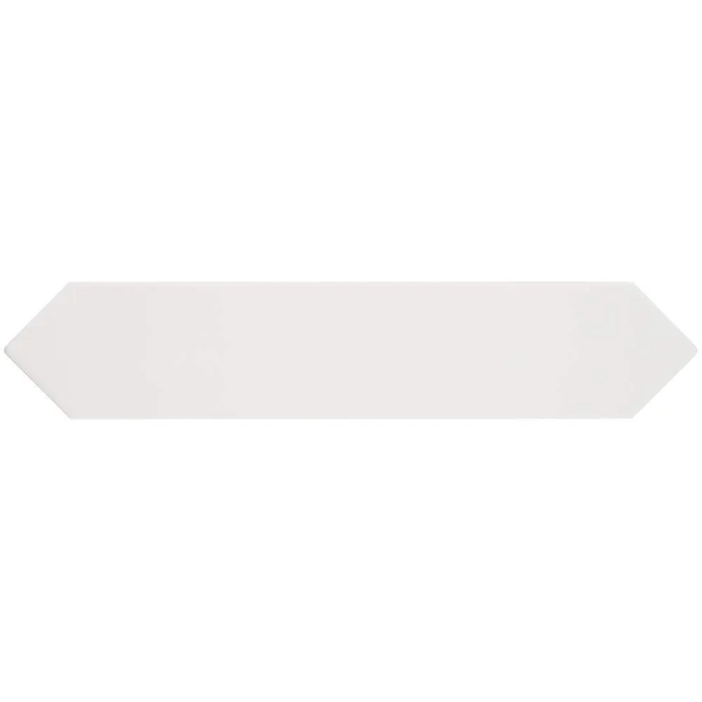 Ivy Hill Tile Axis 2.6 in. x 13 in. White Polished Elongated Hex Ceramic Wall Tile (12.26 sq. ft. / case), photo 5 of 8
