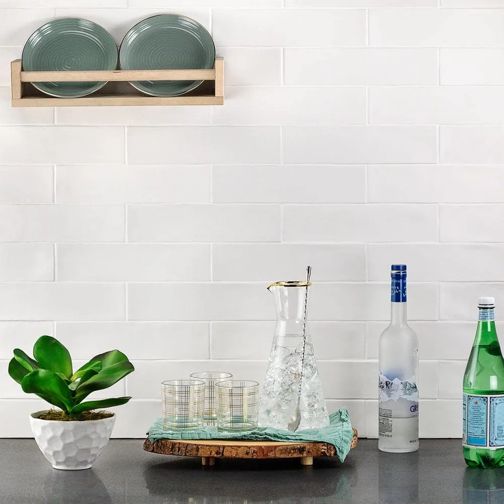 Ivy Hill Tile White 3 in. x 12 in. 8 mm Matte Ceramic Subway Wall Tile (22-Piece, 5.38 sq. ft./Box), photo 5 of 8