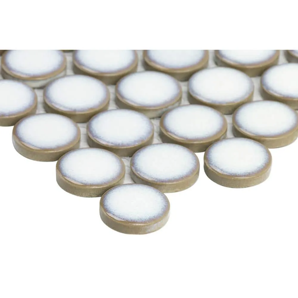 Ivy Hill Tile Joy Edged White 12.32 in. x 12.99 in. Polished Ceramic Floor and Wall Mosaic Tile (1.11 Sq. Ft./Each), photo 4 of 5